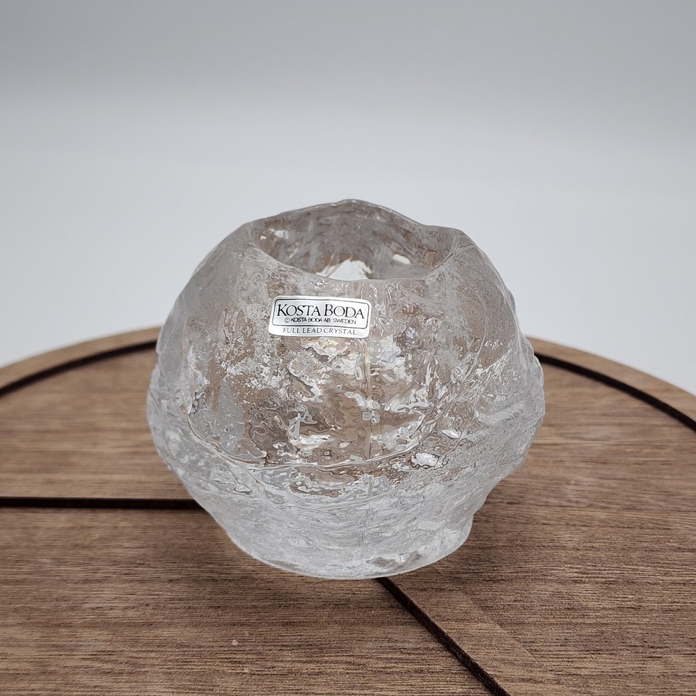 Scandinavian‎ KOSTA BODA Snowball Lantern Votive Candleholder Sweden Vintage